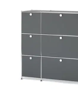 Dressers Komoda »CN3« so 6 výklopnými dvierkami, sivá