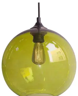 Osvetlenie Závěsná lampa EDISON s nastavitelnou výškou Candellux Zelená