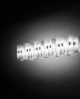 Závesné svietidlá Slamp Závesné svietidlo Slamp LED La Lollo, biele, 140 cm