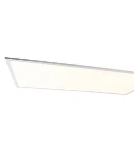 Stropne svietidla Oceľový LED panel 120 cm vrátane LED s diaľkovým ovládaním - Liv