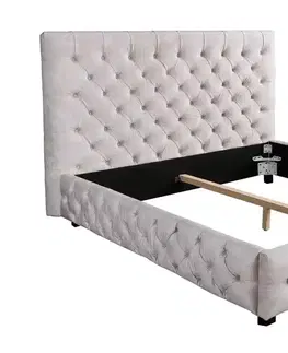Postele LuxD Dizajnová posteľ Laney 160 x 200 cm šampanský zamat