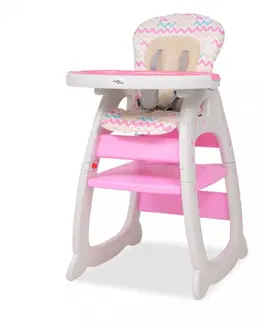 Jedálenské stoličky a kreslá Detská jedálenská stolička 3v1 so stolíkom Dekorhome Modrá / zelená