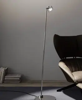 Stojacie lampy Top Light Puk! 80 Floor LED šošovky číre/matné, chróm