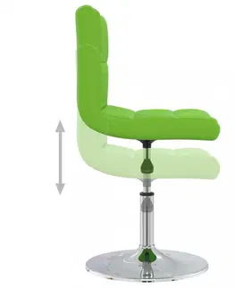 Kancelárske stoličky Kancelárska stolička umelá koža / chróm Dekorhome Zelená