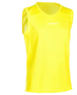 dresy Basketbalový dres T100 dievčatá/chlapci začiatočníci žltý
