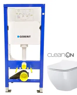 Kúpeľňa GEBERIT DuofixBasic bez tlačidla + WC CERSANIT VIRGO CLEANON + SEDADLO 458.103.00.1 X ME1
