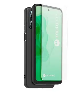 Puzdrá na mobilné telefóny Puzdro CASR + ochranné sklo pre Motorola Moto G13/G23, black CRMTCOQUEPEG13/G23N