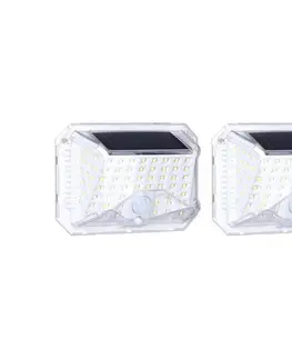 Záhradné lampy  B.V.  - SADA 2xLED Solárne nástenné svietidlo so senzorom LED/1,48W/5V IP65 