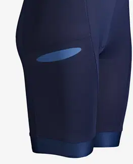 neoprén Dámska triatlonová kombinéza SD s krátkymi rukávmi námornícka modrá