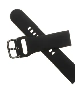 Puzdrá na mobilné telefóny FIXED Silikónový remienok Strap so šírkou 22 mm pre inteligentné hodinky, čierna FIXSST-22MM-BK