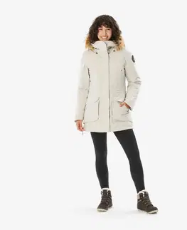 bundy a vesty Dámska nepremokavá zimná bunda - parka SH900 na turistiku do -20 °C