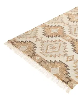 Koberce LuxD Dizajnový koberec Pahana 230 x 160 cm béžovo-hnedý - konope a vlna
