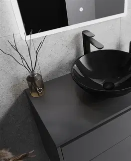 Kúpeľňa MEXEN - Mira sklenené umývadlo 42 cm, čierna 24124270
