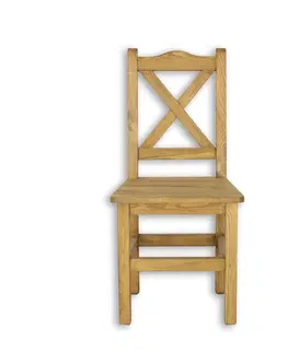 Jedálenské stoličky Rustik stolička KT700, jasný vosk