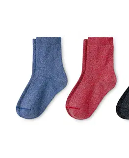 Socks Ponožky s trblietavým efektom, 3 páry