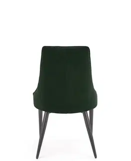 Jedálenské stoličky HALMAR K365 jedálenská stolička tmavozelená / čierna