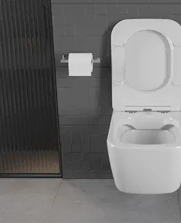Záchody MEXEN - Stella Závesná WC misa bez sedátka, biela 3368XX00