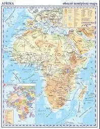 Sprievodcovia, mapy, atlasy Afrika Obecně zeměpisná mapa