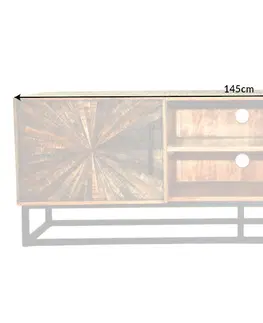TV stolíky LuxD Dizajnový TV stolík Yadira 145 cm hnedé mango