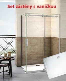 Sprchovacie kúty H K - Sprchovací kút DIAMOND 160x90cm L/P variant vrátane sprchovej vaničky z liateho mramoru SE- DIAMOND16090/SE-THOR-16090