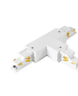 Svietidlá pre 3-fázové koľajnicové svetelné systémy Arcchio T-konektor Arcchio DALI, uzemnenie vnútri vľavo, biely