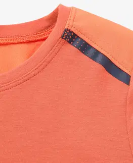 nohavice Detské tričko 500 na cvičenie oranžové