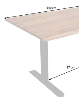 Písacie stoly LuxD Výškovo nastaviteľný písací stôl Massive 140 cm akácia