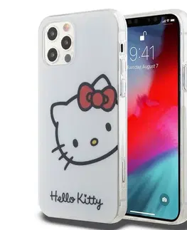 Puzdrá na mobilné telefóny Zadný kryt Hello Kitty IML Head Logo pre Apple iPhone 12/12 Pro, biela 57983116895