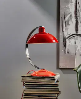 Stolové lampy na písací stôl Elstead Vo sviežej červenej – stolná lampa Franklin