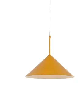 Zavesne lampy Dizajnové závesné svietidlo žlté - Triangolo