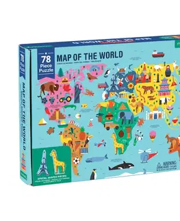 Do 99 dielikov Mudpuppy Puzzle Mapa sveta 78 Mudpuppy