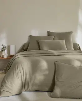 Bavlnené Flanelová posteľná bielizeň s kontrastnou paspulou z kolekcie "Intemporelle"