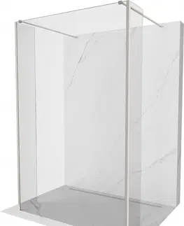 Sprchové dvere MEXEN/S - Kyoto Sprchová zástena WALK-IN voľne stojaca 125 x 30 x 30 cm, transparent, nikel kartáčovaná 800-125-030-222-97-00-030