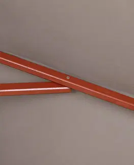 Slnečníky Slnečník s drevenou tyčou Ø 330 cm Dekorhome Sivohnedá taupe