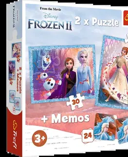 Do 49 dielikov Trefl Puzzle 2v1 + Pexeso Disney Frozen Trefl