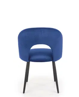 Jedálenské stoličky HALMAR K384 jedálenská stolička granátová / čierna