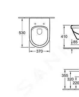 Záchody VILLEROY & BOCH - Architectura Závesné WC s doskou SoftClosing, DirectFlush, alpská biela 5684HR01