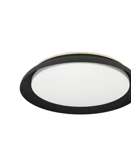 Stropné svietidlá EGLO Stropné LED svetlo Penjamo Ø 46,5 cm, čierna