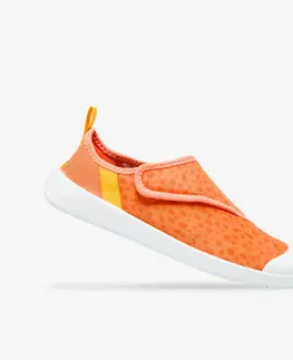 šnorchl Detská obuv do vody Aquashoes 120 so suchým zipsom oranžová