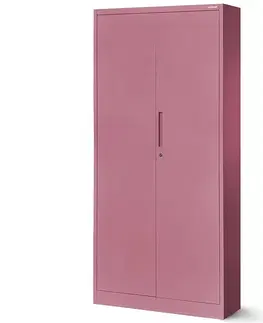 Šatníkové skrine so závesnými dverami Skriňa Jan H kovová púdrovo ružová