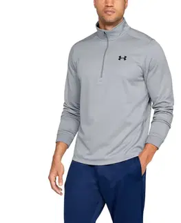 Pánske mikiny Under Armour Armour Fleece 1/2 Zip Black/Black - M