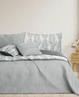 Prikrývky na spanie AmeliaHome Prehoz na posteľ Tropical Bonaire sivá, 220 x 240 cm