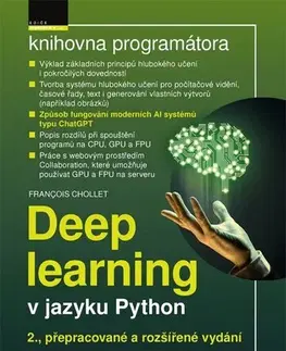 Programovanie, tvorba www stránok Deep learning v jazyku Python, 2. rozšířené vydání - Francois Chollet