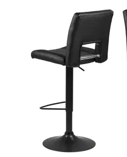 Barové stoličky Dkton Dizajnová barová stolička Nerine, čierna