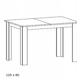 Jedálenské stoly KONGI jedálensky stol 120-170x80, dub sonoma