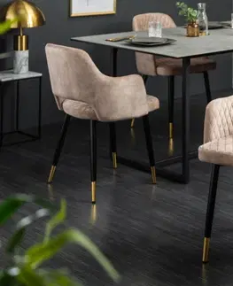 Stoličky - moderné LuxD 28546 Dizajnová stolička Laney ružový zamat