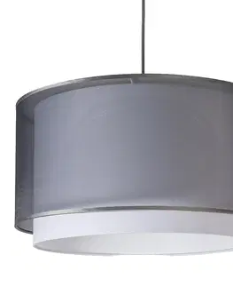 Zavesne lampy Moderné závesné svietidlo s tienidlom čierna/biela 45/25 - Duo