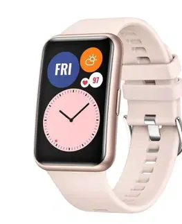 Príslušenstvo k wearables FIXED Silikónový remienok pre Huawei Watch FIT, ružový