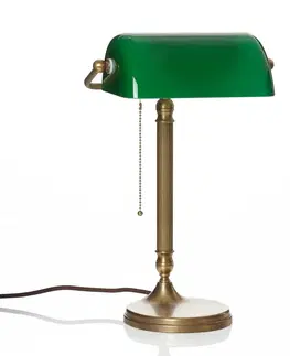 Stolové lampy na písací stôl Berliner Messinglampen Ručne vyrobené bankárske svietidlo JIVAN