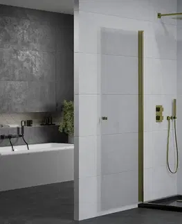 Vane MEXEN/S - Pretória sprchovací kút 100x100 cm, transparent, zlatá + sprchová vanička vrátane sifónu 852-100-100-50-00-4070G